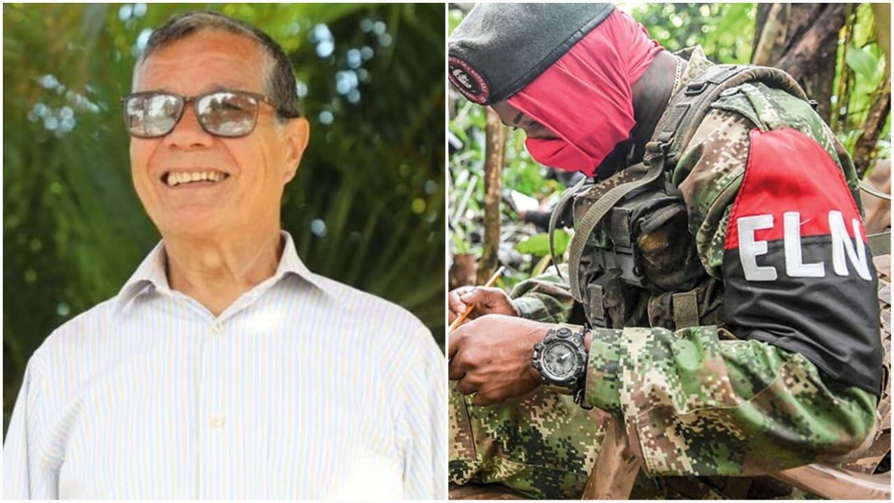 El 9 de junio se firmó acuerdo con el ELN para llegar a un cese al fuego. A la izquierda el negociador de ese grupo, Nicolás Rodríguez.