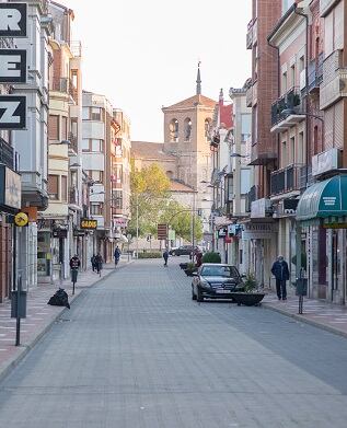 Calle en Valladolid, España.