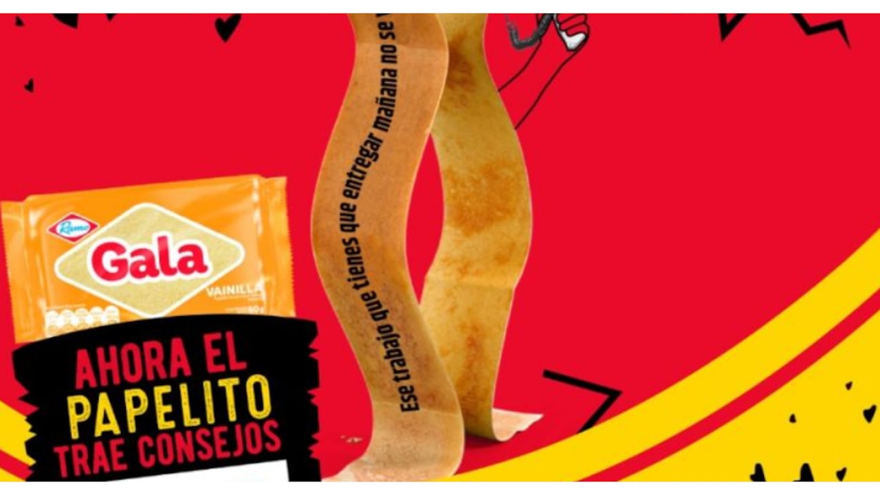 Los papelitos con mensajes de los ponqué Gala