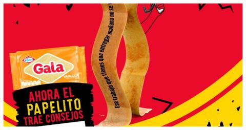 Los papelitos con mensajes de los ponqué Gala