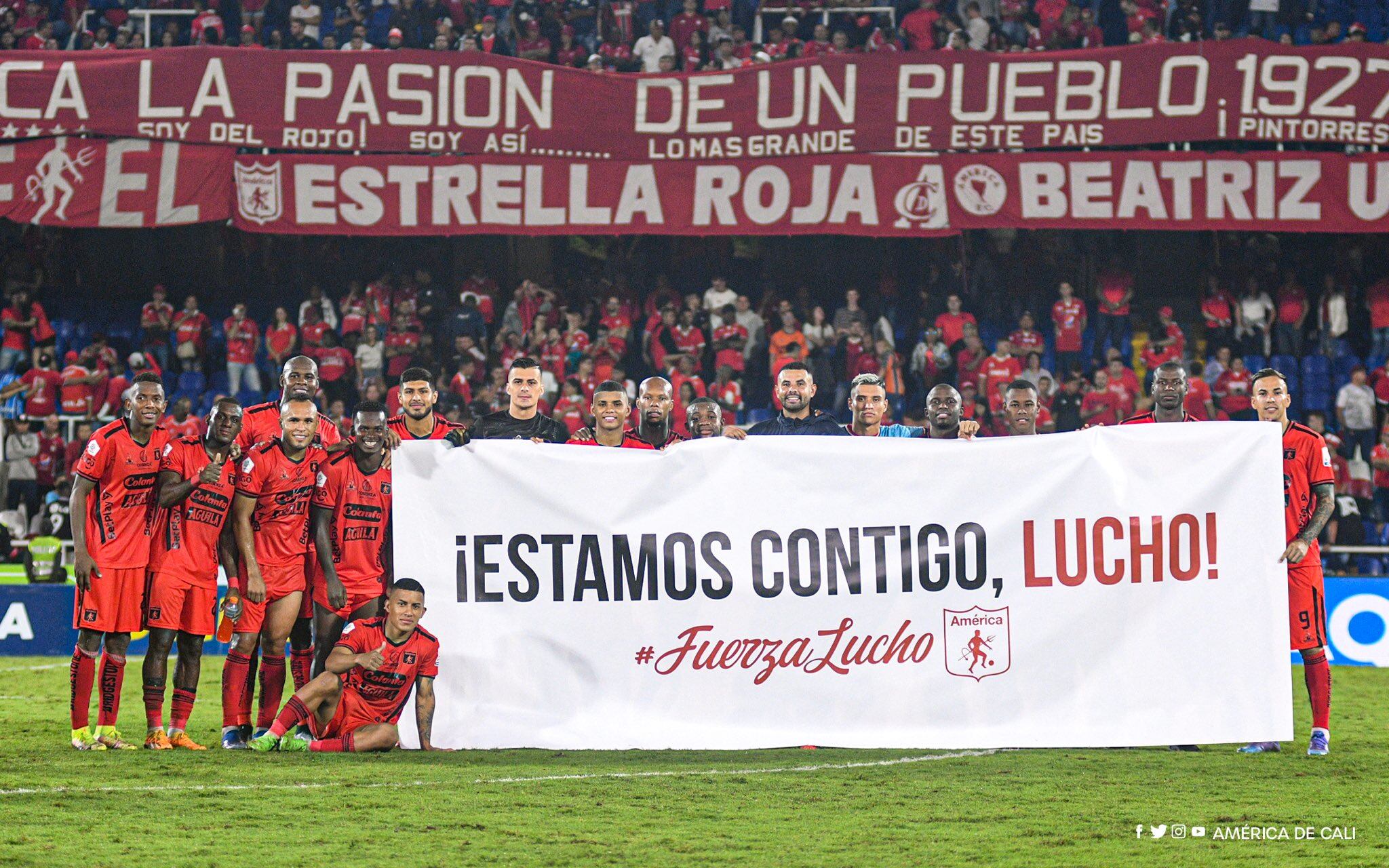 Homenaje del América de Cali a Luis Díaz, tras el secuestro de su padre en La Guajira.