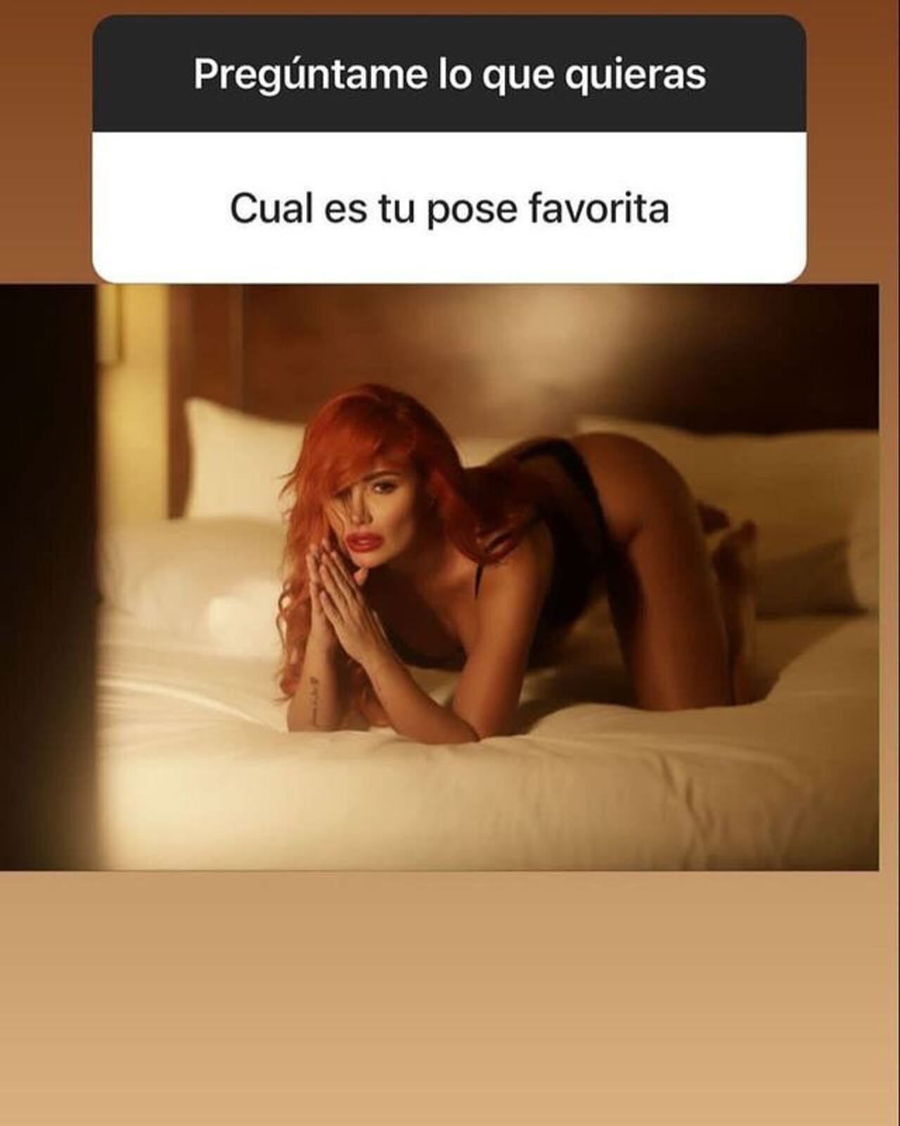 La modelo respondió a una pregunta picante