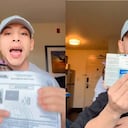 El joven mostró los documentos que validan su estadía legal en Estados Unidos