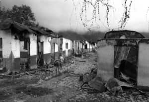 Así quedó el Aro, Ituango, después de la masacre