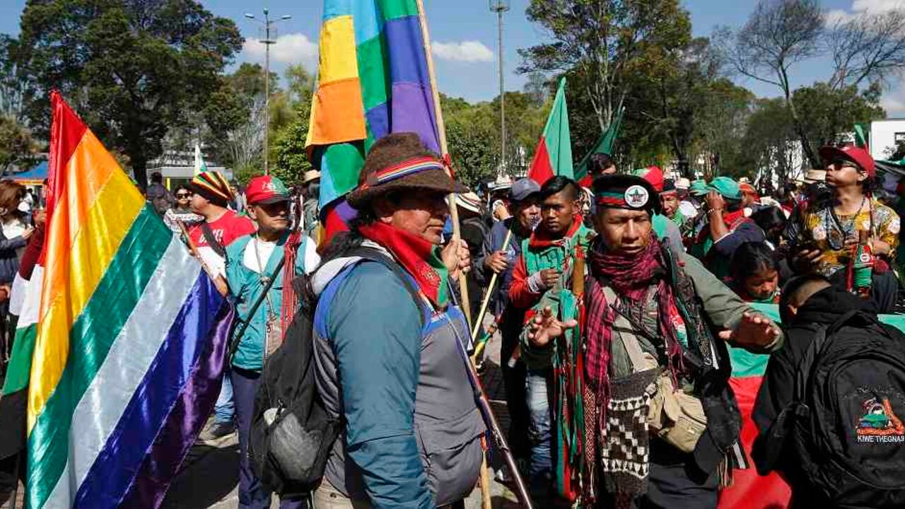 Minga indígena viaja del Cauca a Bogotá.