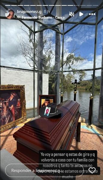 Lina Jiménez compartió foto en exequias de Yeison Jiménez.