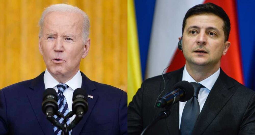 Presidentes Joe Biden y Volodímir Zelenski