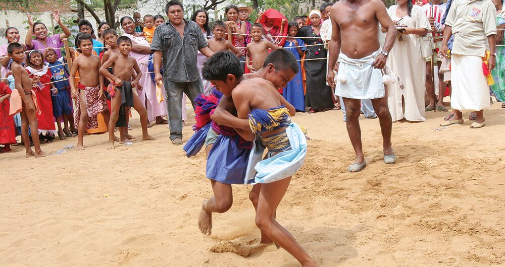 Indígenas de la tribu Wayuú.
