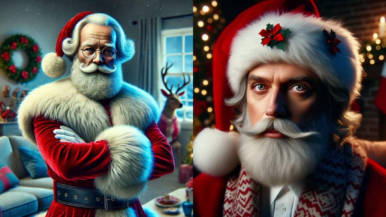 Según la leyenda, Papá Noel es un hombre mayor, de barba blanca y traje rojo.