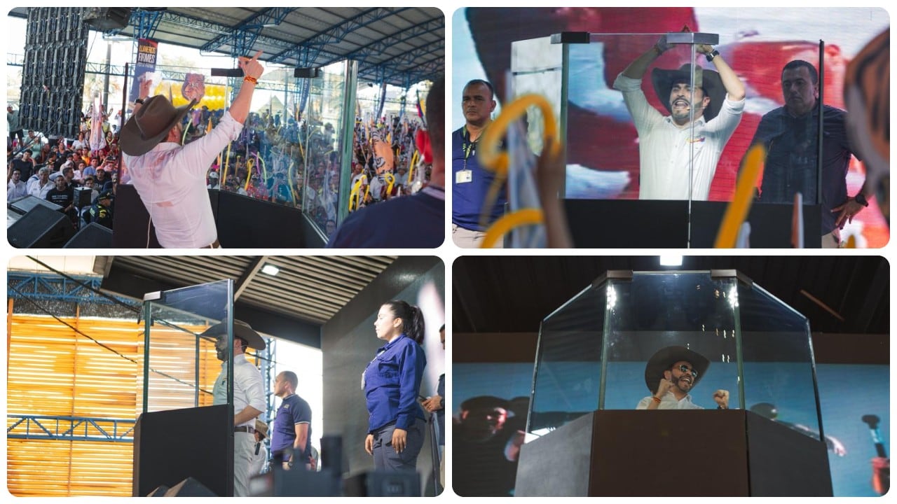 Abelardo de la Espriella, a partir de ahora, usará un atril blindado en sus eventos públicos.