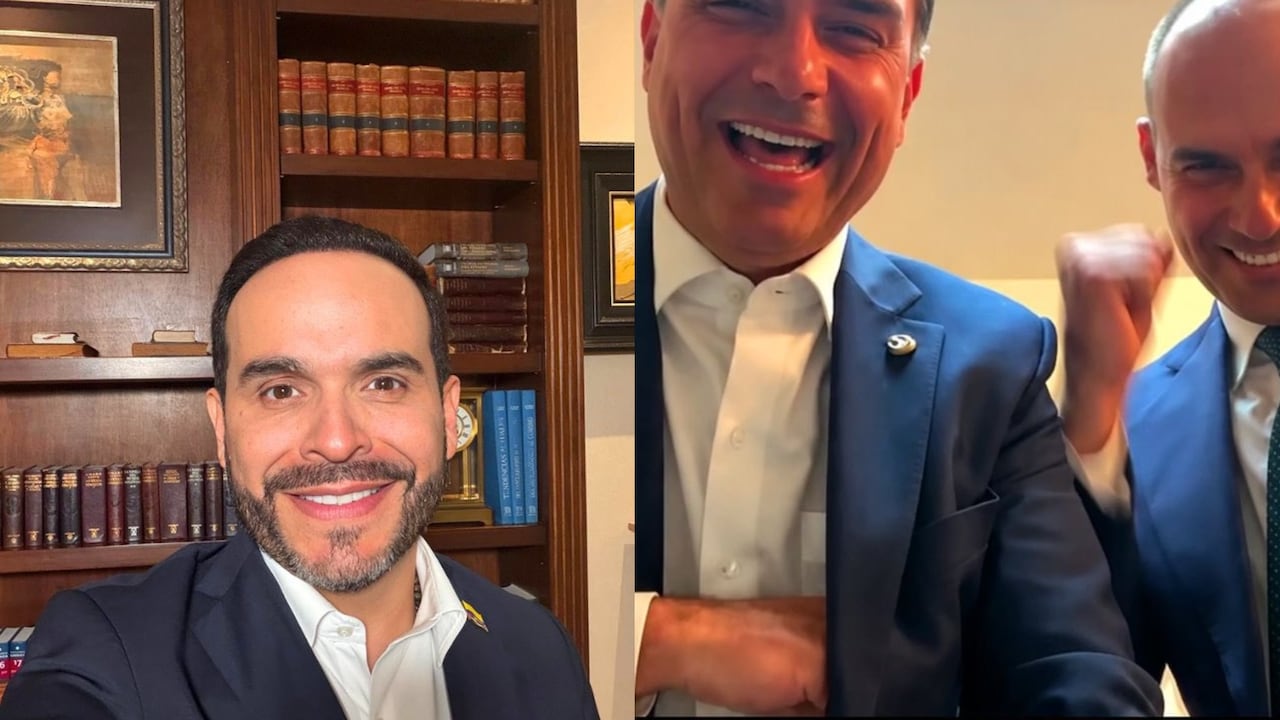 Abelardo de la Espriella se reunió con Flavio y Eduardo Bolsonaro.