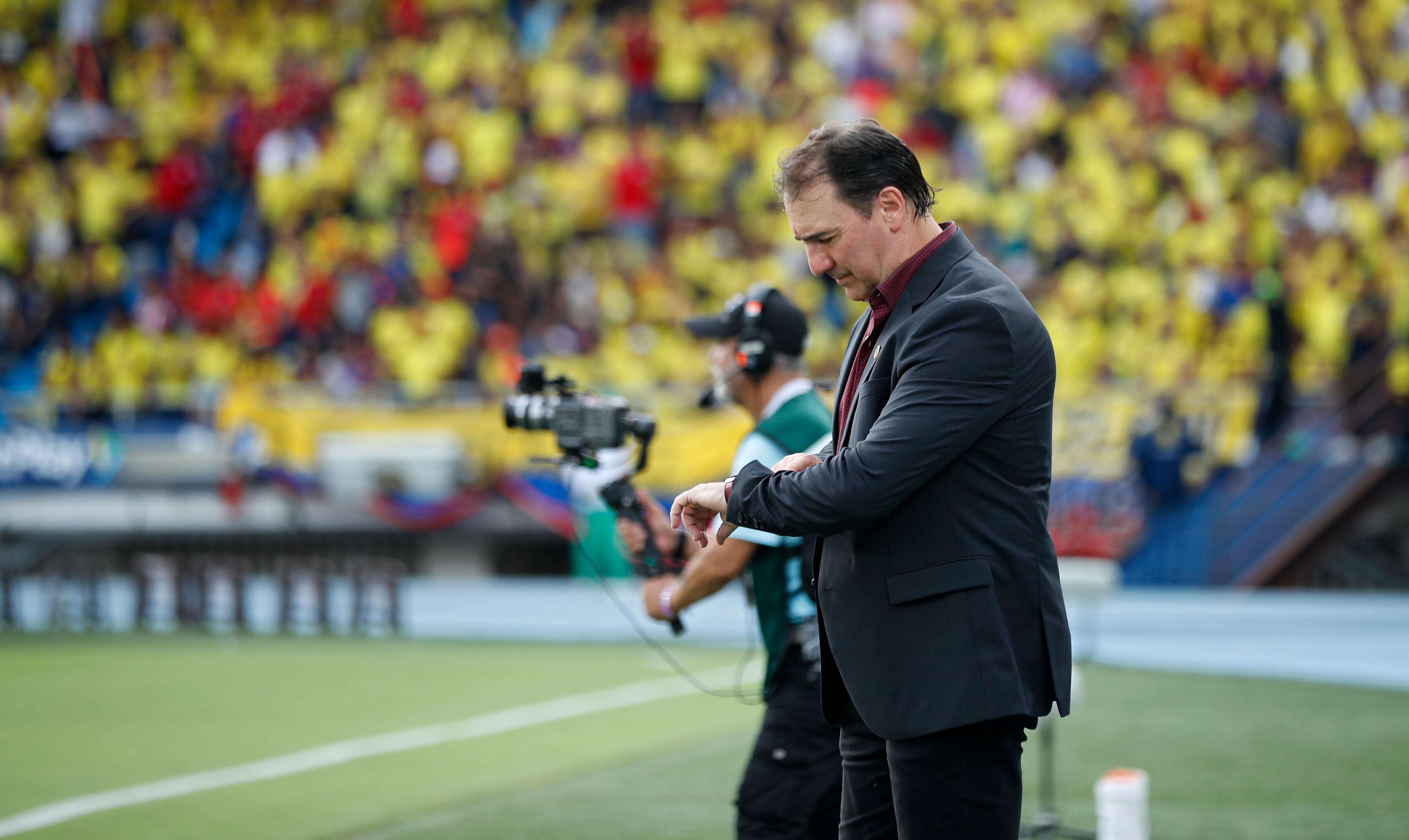 Néstor Lorenzo  Director Técnico de la Selección Colombia
Colombia vs Uruguay  empate 2-2 
Eliminatorias al Mundial 2026
Barranquilla estadio Metropolitano
Octubre 12 del 2023
Foto Guillermo Torres Reina / Semana