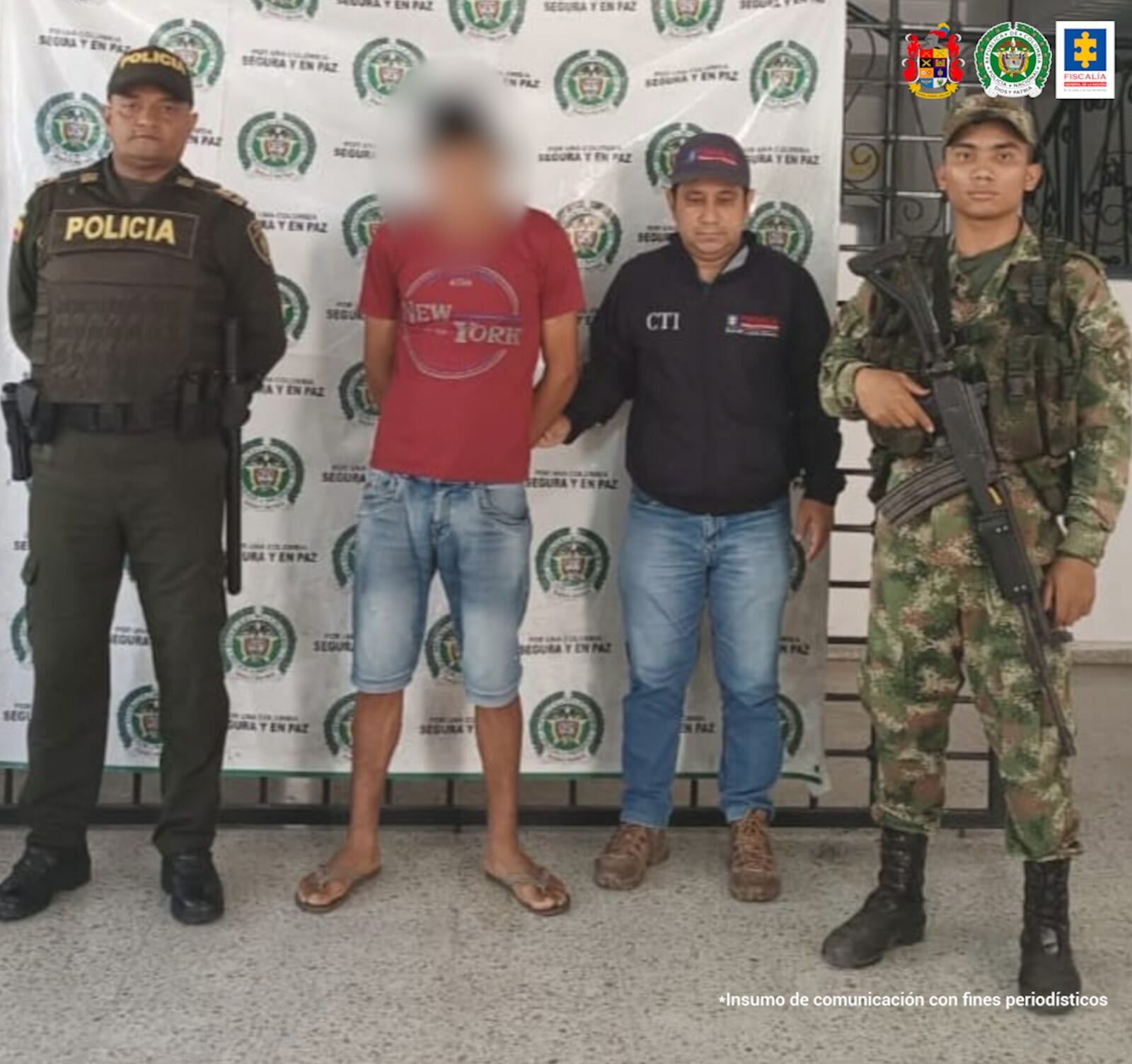 El indiciado fue capturado en Pueblo Bello, Cesar.