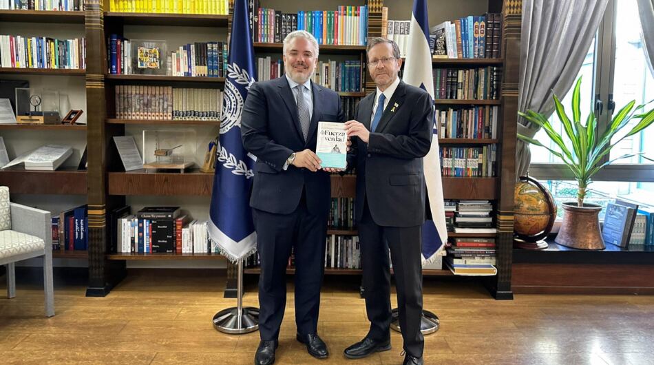 Iván Duque y el presidente de Israel.