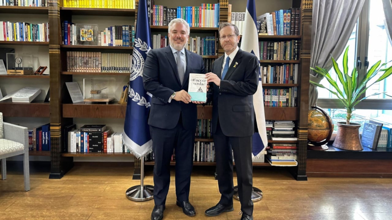 Iván Duque y el presidente de Israel.