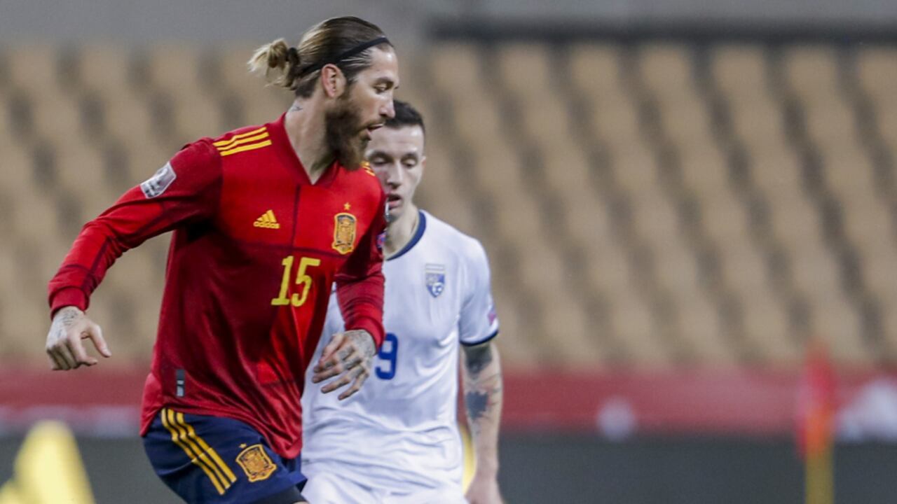 Selección de España en su partido contra Serbia, al inicio de la fecha clasificatoria de esta semana.