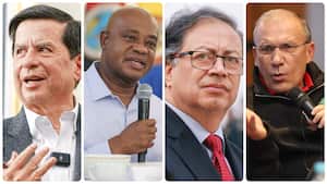 Juan Fernando Cristo, Luis Gilberto Murillo, Gustavo Petro y Roy Barreras.