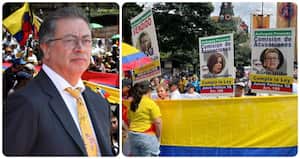 Los tres congresistas que investigan a Gustavo Petro en la Comisión de Acusación, criticados en las movilizaciones del 23 de noviembre.