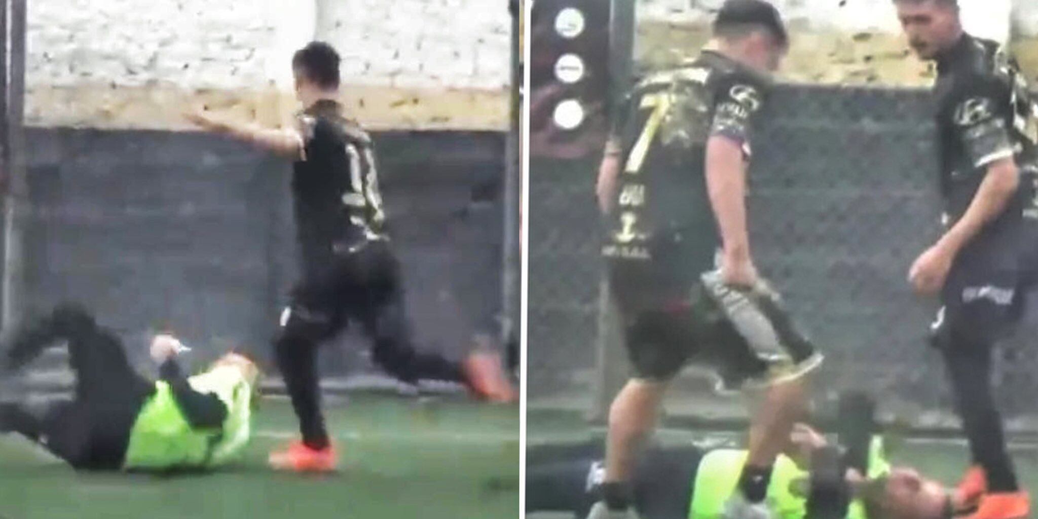 El joven de 24 años lanzó varios puños y una pata a la nuca del juez cuando este estaba en el suelo.