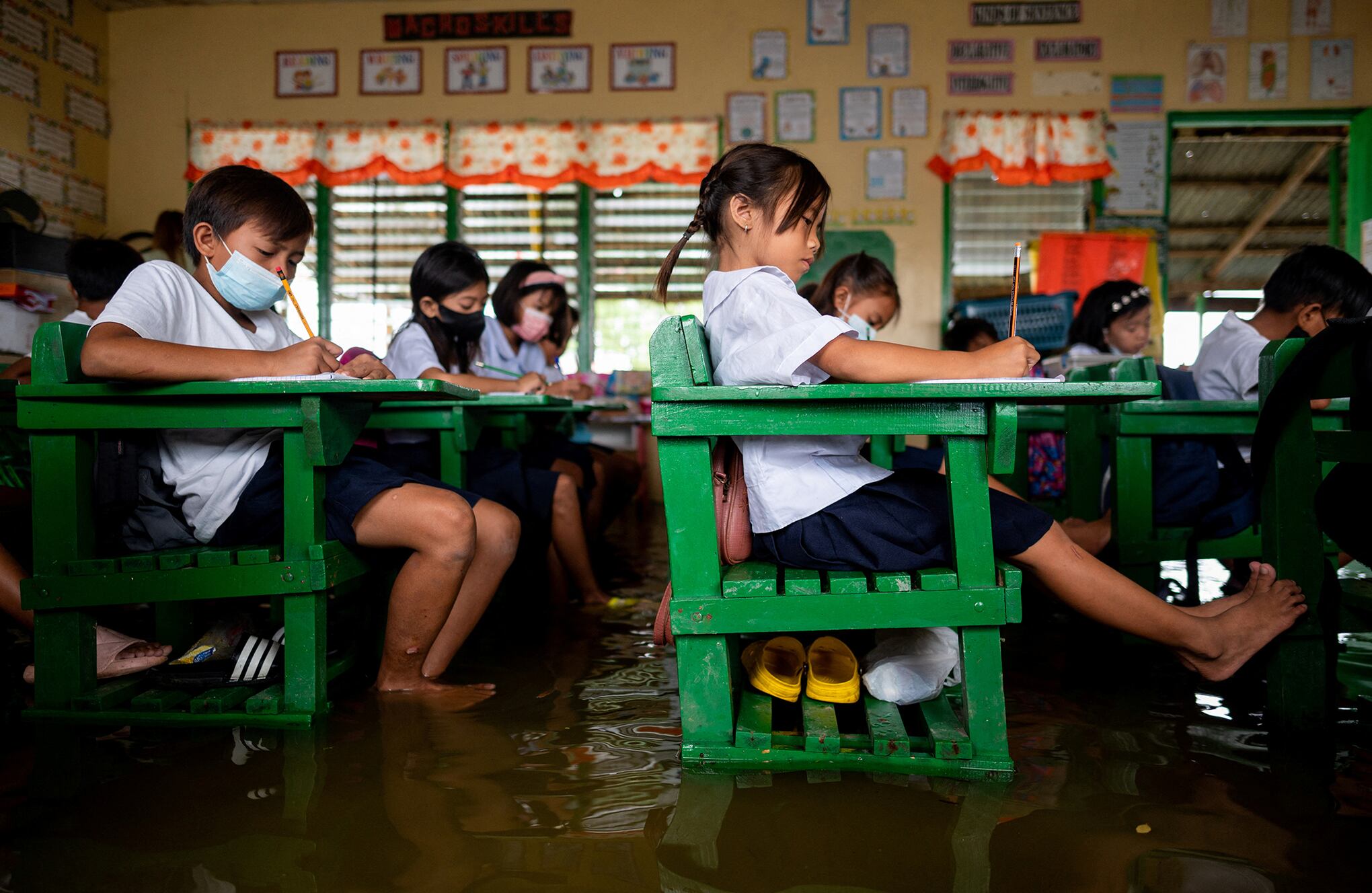 En imágenes Escuela inundada de Filipinas