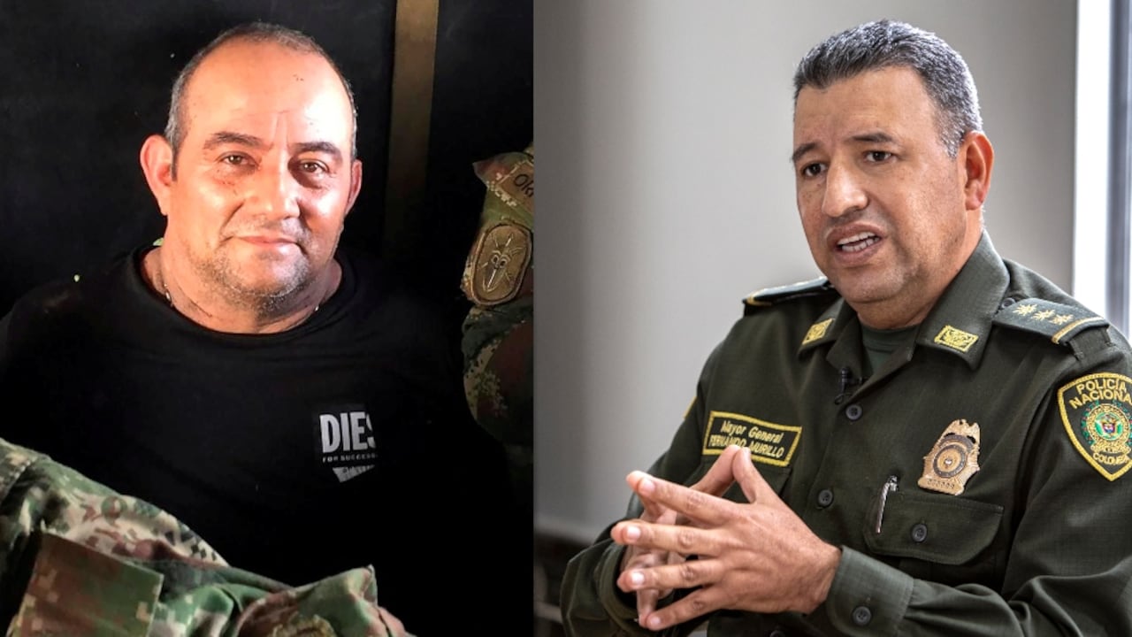 Alias Otoniel y Fernando Murillo, director de la Dijin