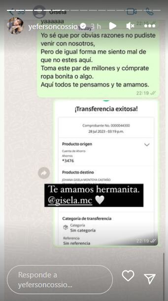 Foto: Instagram @yefersoncossio.