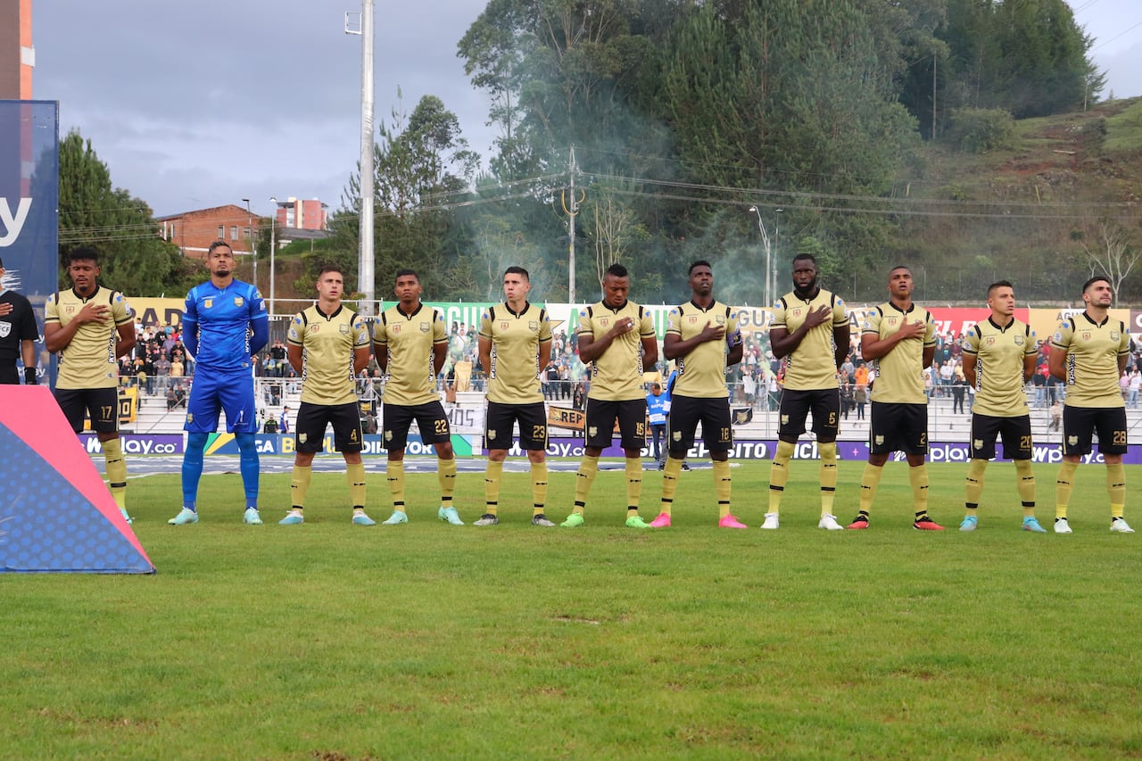 Imagen del partido entre Águilas Doradas y Deportes Tolima por la fecha 2 del cuadrangular del Grupo A del segundo semestre de la Liga colombiana 2023.