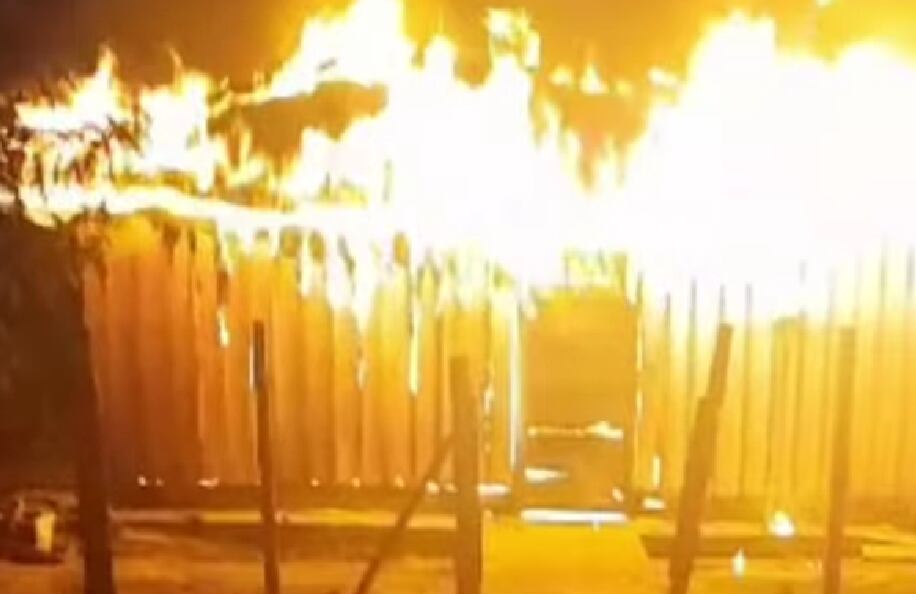 Incendio casa Puerto Wilches, Santander.