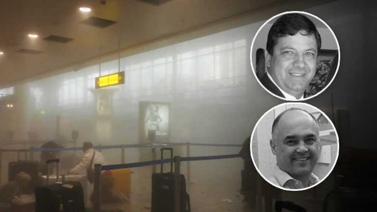 Mauricio Villegas Martínez (arriba) y Carlos Felipe Duque (Abajo) estaban en el aeropuerto de Bruselas al momento de la explosión.