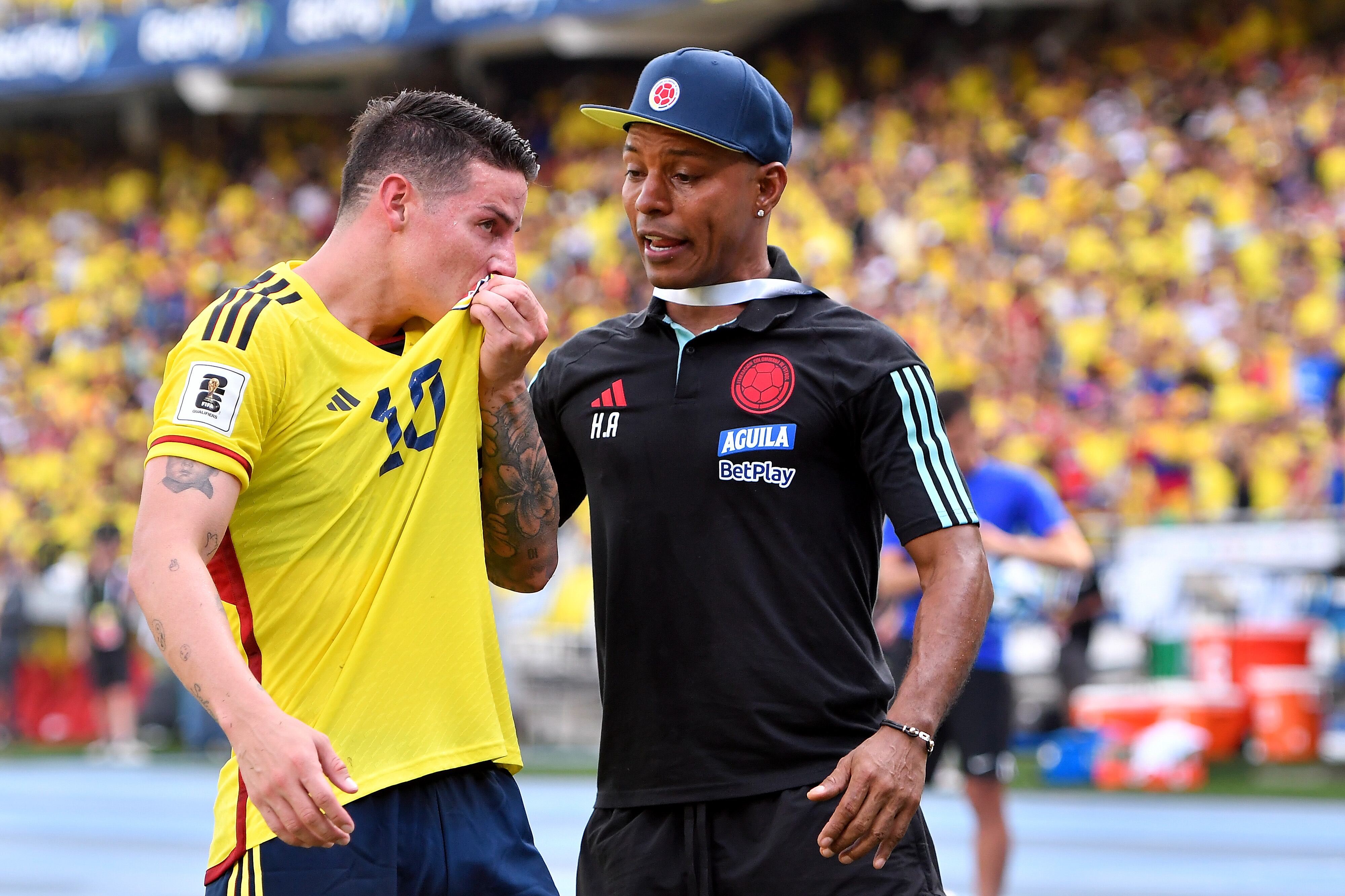 Colombia v Uruguay - James Rodríguez marcó el primer gol.