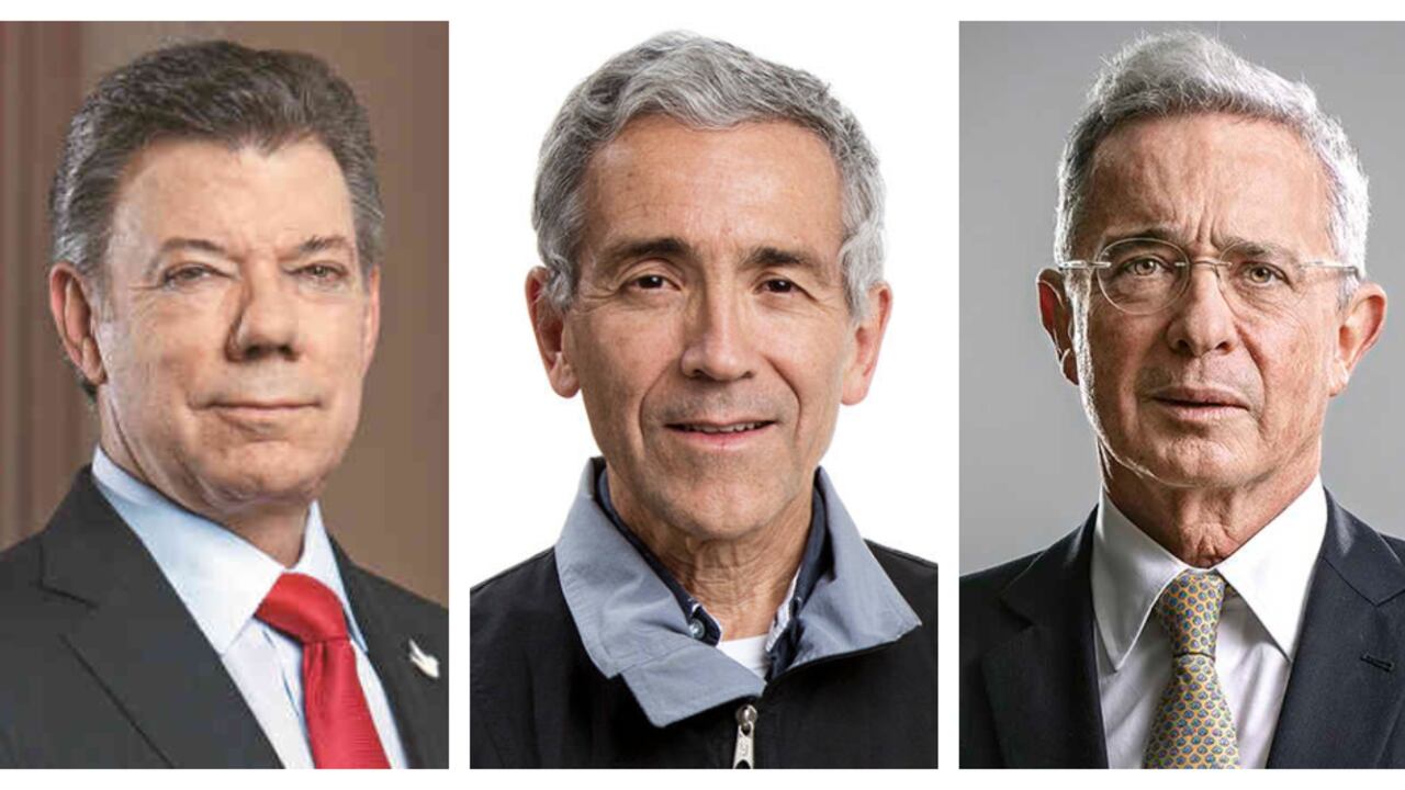 Juan Manuel Santos, Francisco De Roux, Álvaro Uribe.