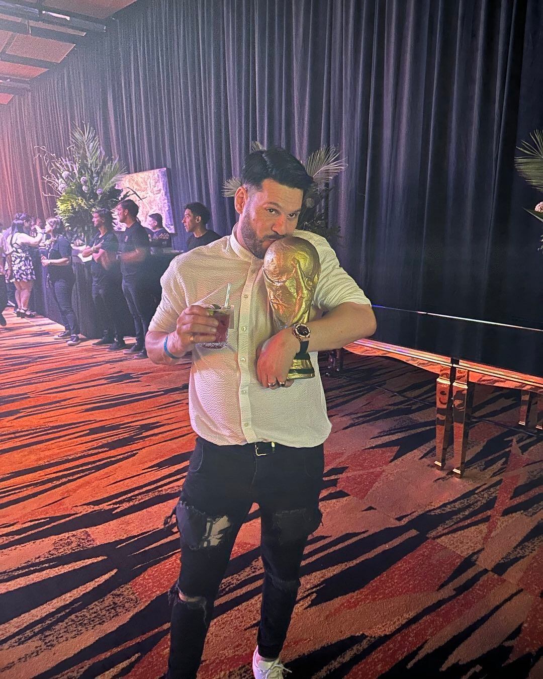 Matias Messi durante una fiesta de fin de año en Rosario