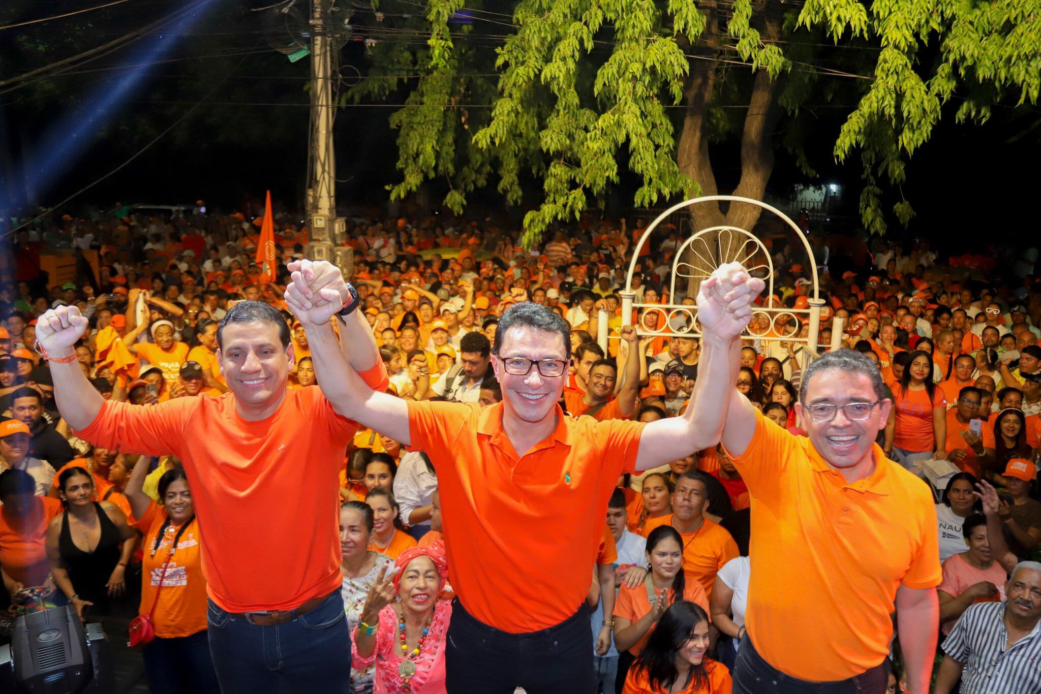 Jorge Agudelo, Carlos Caicedo, Rafael Martínez.