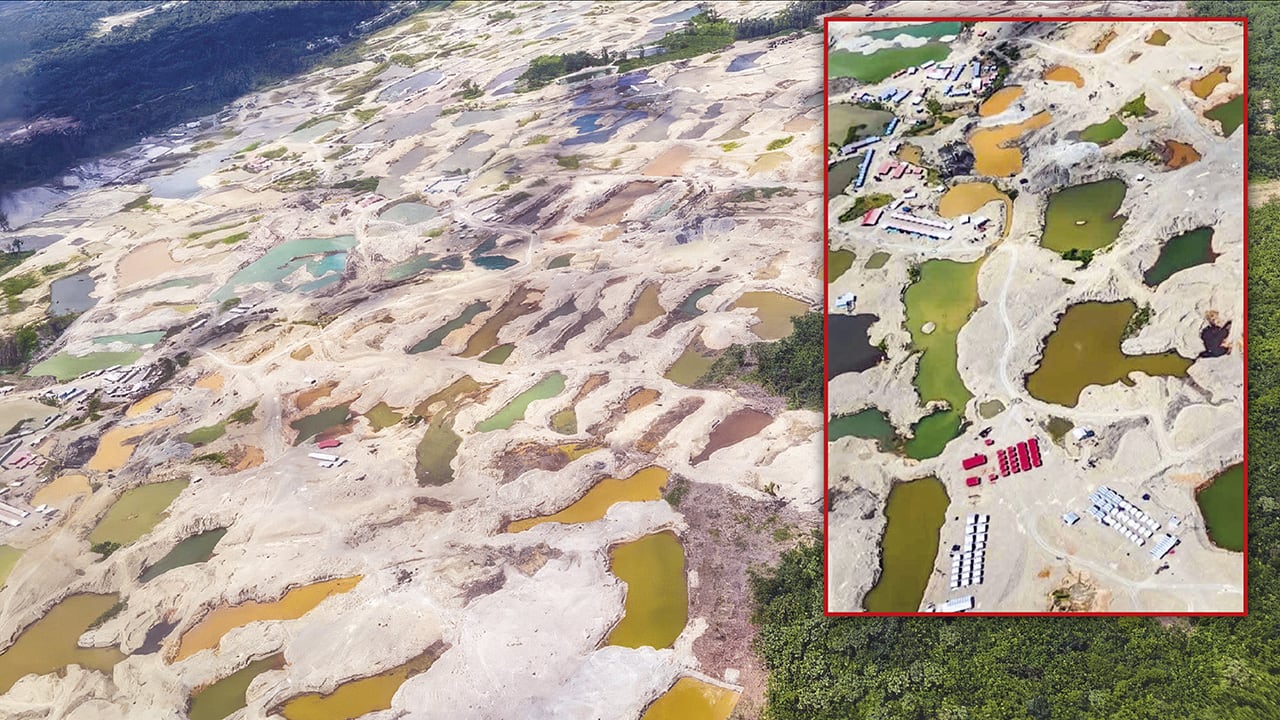 Destrucción generada por la minería ilegal en Nóvita, Chocó.