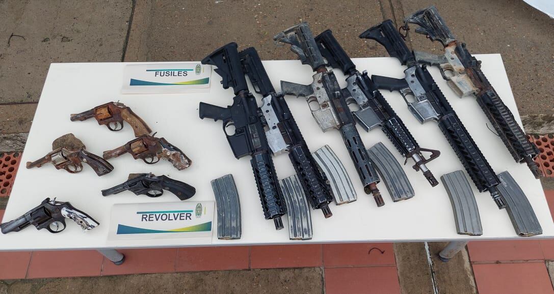 Armamento incautado en Bolívar