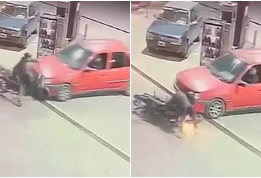 Tras ser arrollado, uno de los de los ladrones salió corriendo