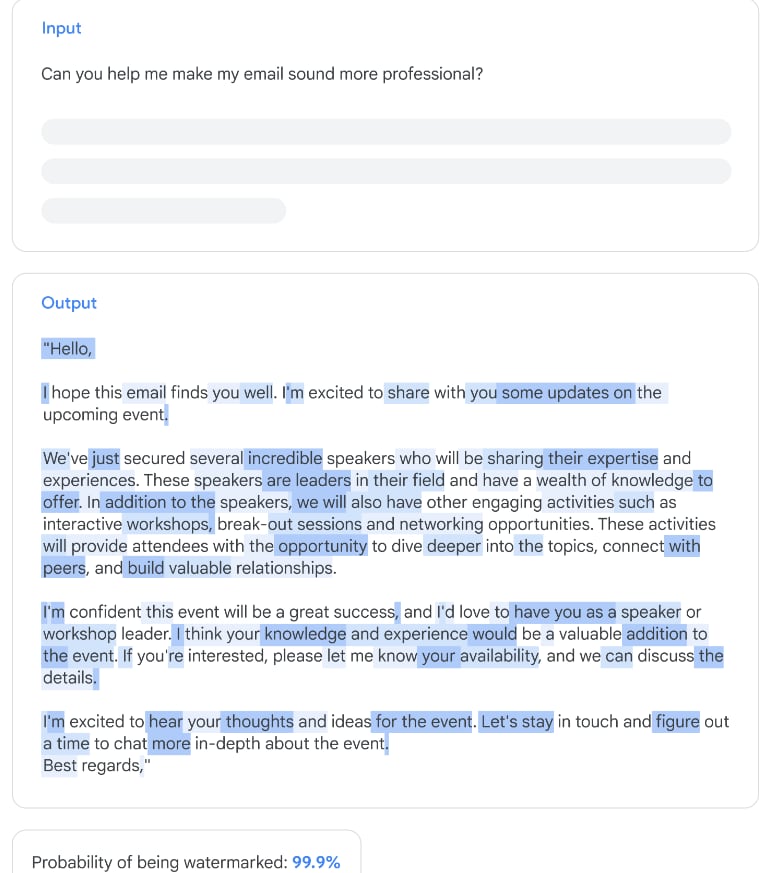 Con SynthID, Google ofrece una solución para rastrear el origen del contenido generado por IA mediante marcas de agua digitales, facilitando la transparencia en plataformas creativas y de información.