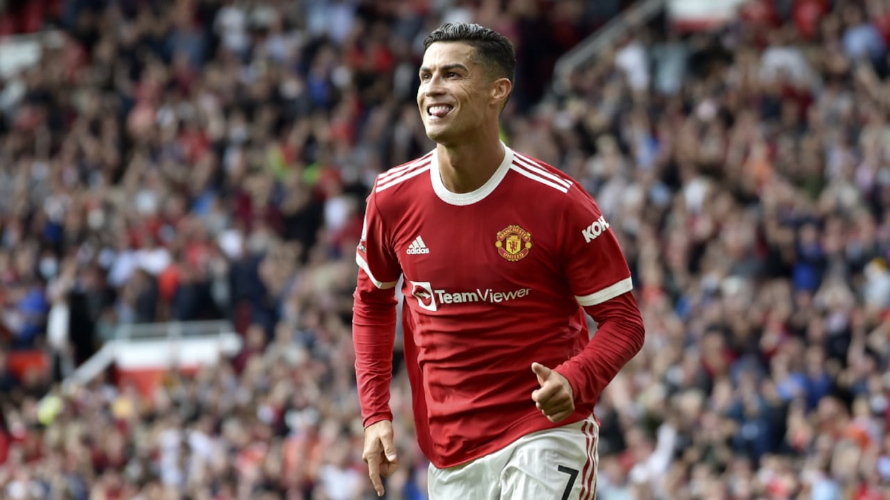 Cristiano Ronaldo en su debut con Manchester United