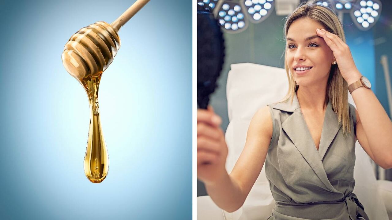 Expertos indican que la miel tiene propiedades cicatrizantes y antibacterianas que benefician la piel. Foto: Getty Images. Montaje SEMANA.
