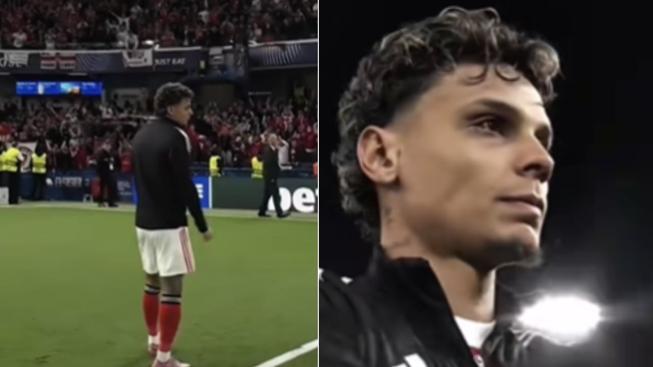 Richard Ríos se disculpó con la hinchada de Benfica que viajó hasta Londres