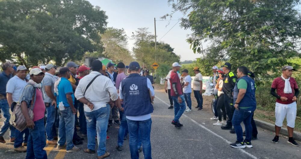Bloqueos en La Mojana.