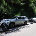 Caravana de camionetas que transporta a disidentes de las Farc en Antioquia