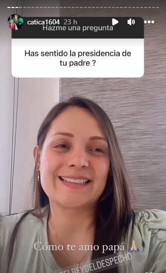 Un seguidor le preguntó a Catalina si ha sentido la presencia de su padre.