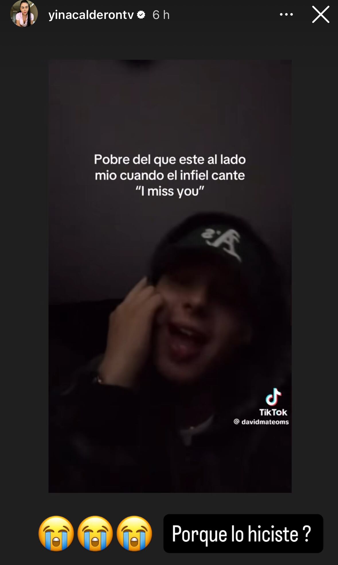 Yina Calderón publicó video de quien habría sido su pareja.