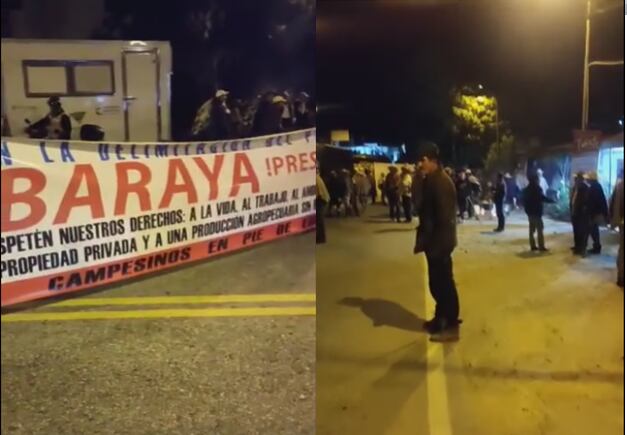 Los campesinos protestan en contra de la delimitación del páramo.