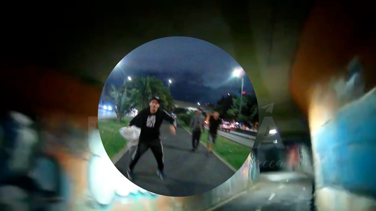 Intento de robo en la ciclorruta de la calle 26 con avenida Boyacá, en Bogotá, el domingo 4 de octubre de 2026.