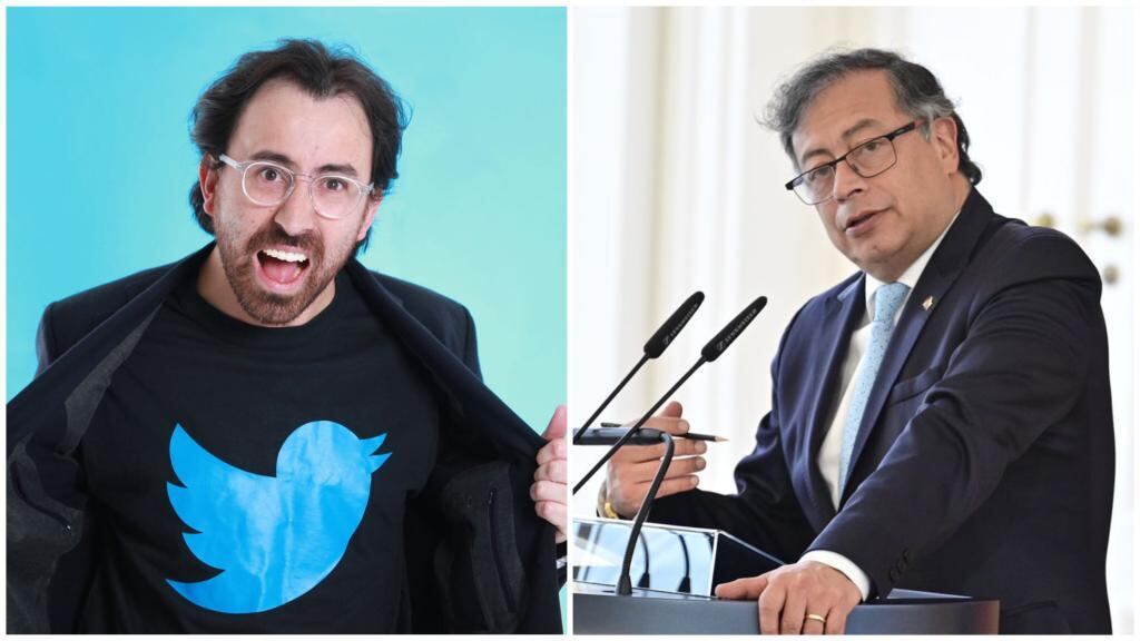 Diego Santos y Gustavo Petro