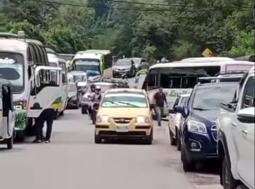 Protesta de transportadores en Santander