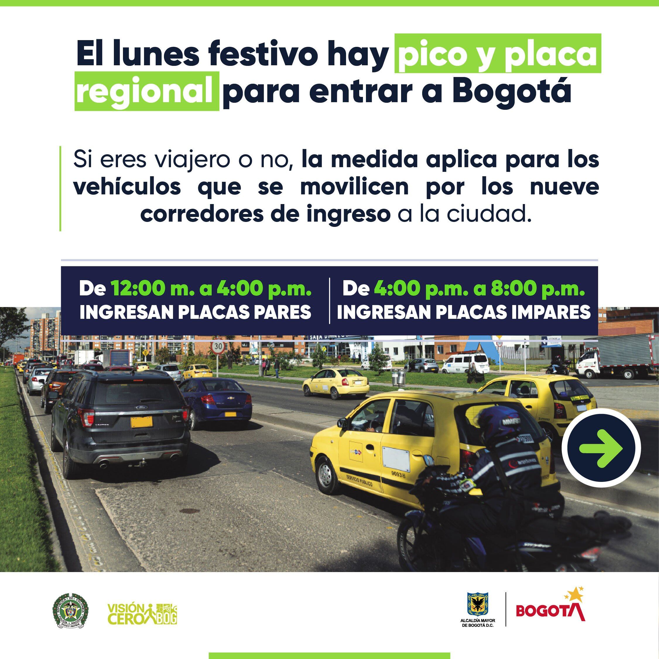 pico y placa regional para el 25 de diciembre