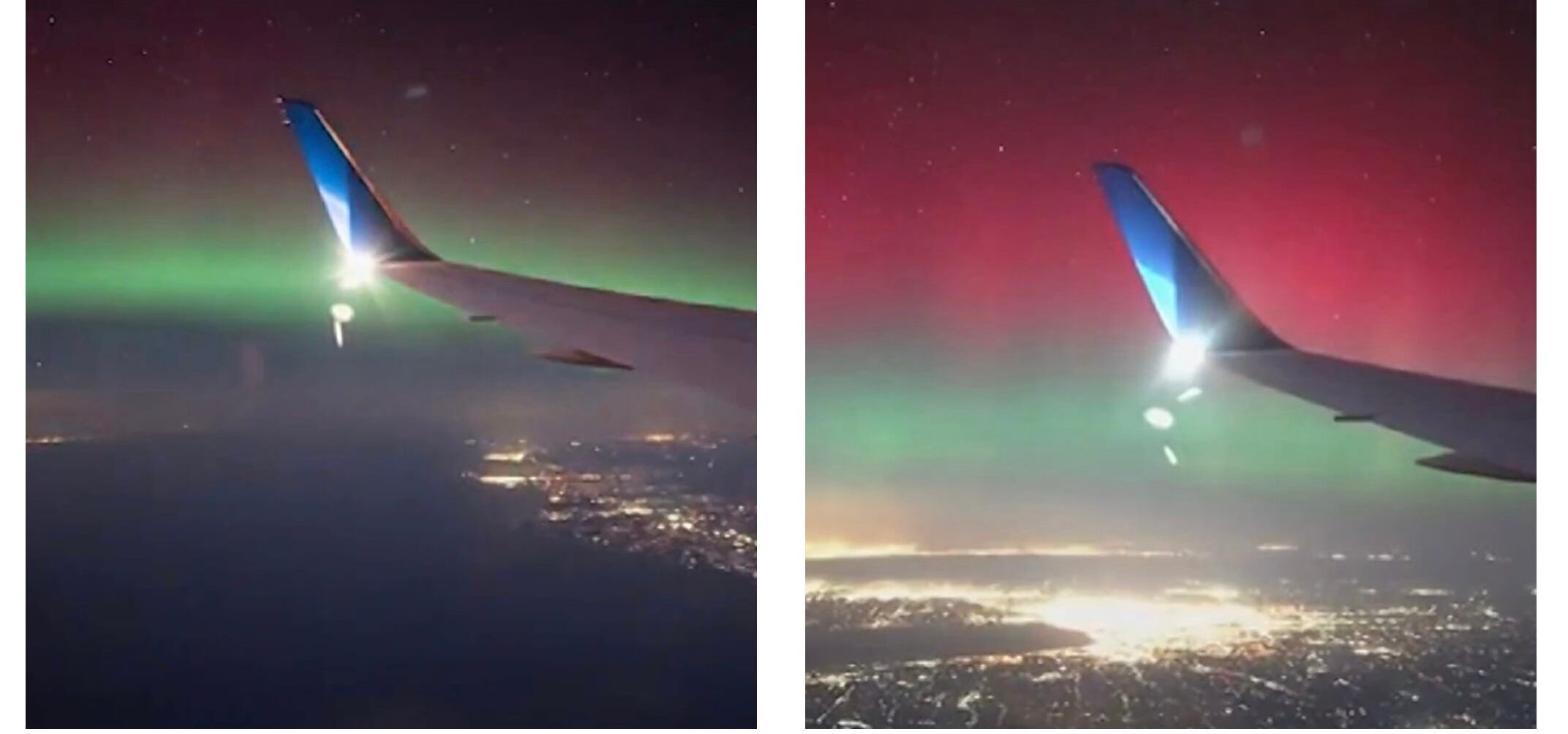El hermoso fenómeno natural también fue visto en Estados Unidos, donde a través de redes sociales fue compartida una imagen tomada por un pasajero de un avión que cubría la ruta entre San Francisco a la ciudad de Nueva York.